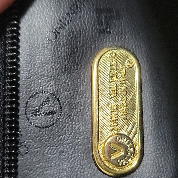 VintageMario Valentino Black Clutch Zip Closure